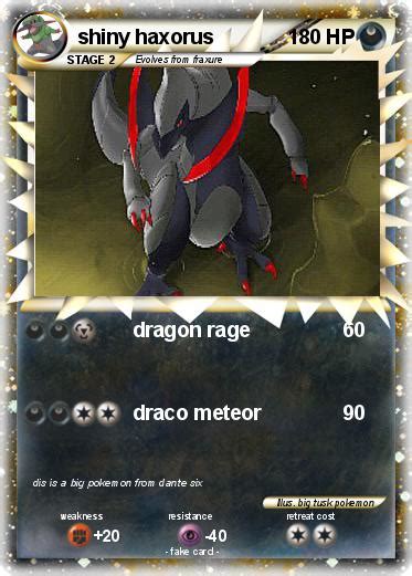 Pokémon shiny haxorus 9 9 - dragon rage - My Pokemon Card