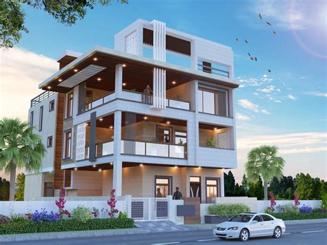 shubham chaturvedi - 3D house exterior view