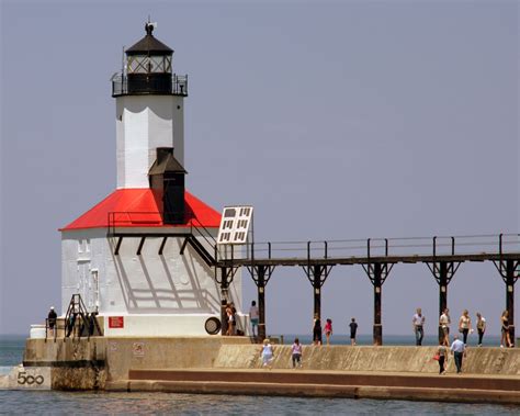 East Pier Lighthouse | Lighthouse, Pier, Michigan city