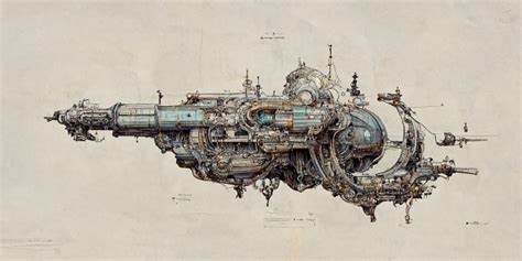 Spaceship Blueprints Generated by Midjourney's AI in 2022 | Blueprints ...