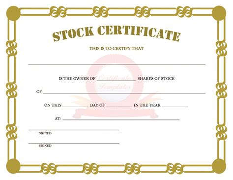 40+ Free Stock Certificate Templates (Word, PDF) ᐅ TemplateLab