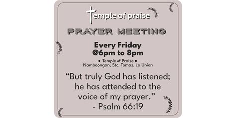 Prayer Meeting/Gathereing Invitation | Figma