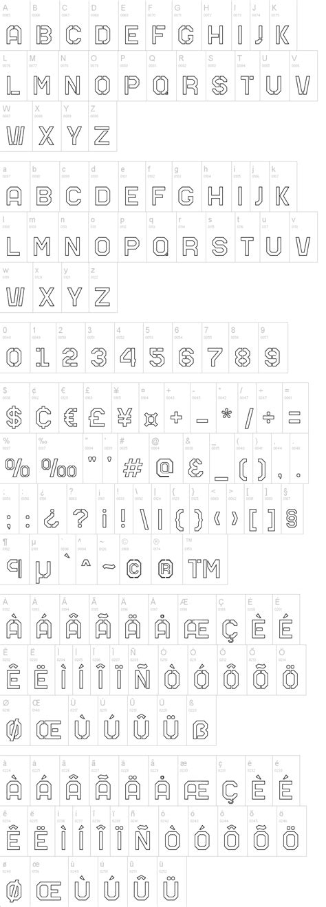 Dafont Outline Fonts : Outline Font | dafont.com : It consists of three ...