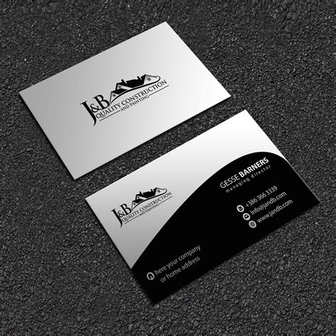 Professional, Masculine, Construction Company Business Card Design for ...