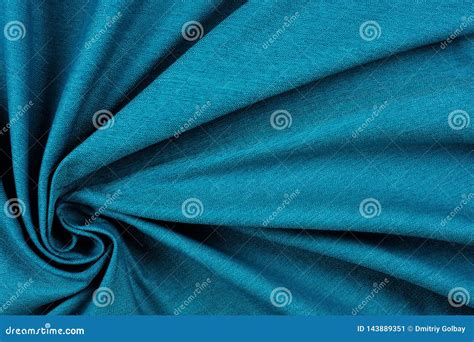 Bright Blue Fabric Texture with Folds. Stock Image - Image of colors ...