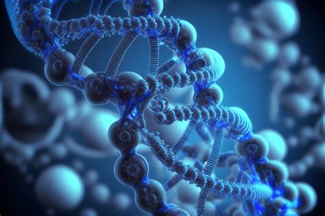 Free AI Image | Human helix DNA structure concept in blue color