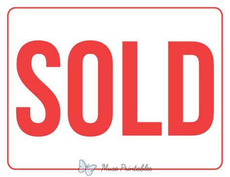 Printable Sold Sign