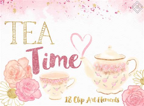 Teacup Clipart Teapot Clip art Watercolor Bridal Tea Party Invitation ...