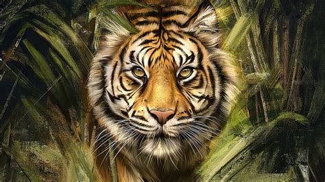 Tiger Painting Art, tiger, animals, artist, artwork, digital-art ...