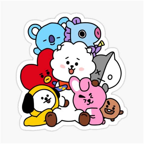 "bt21 characters" Sticker for Sale by Afakib6 | Redbubble