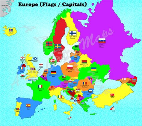 Map Of Europe With Countries And Capitals