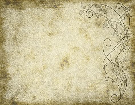 Old Floral Parchment Background