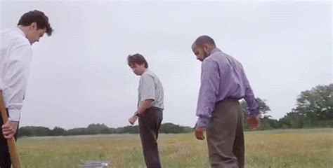 Office Space Printer Scene Beating Down In Field GIF | GIFDB.com