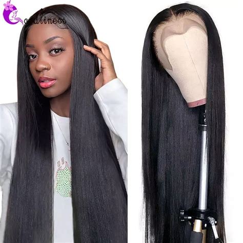 20 Inch Brazilian Human Hair Closure Wig Straight | Etsy