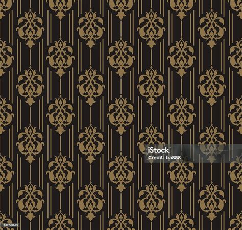 Damask Wallpaper Vector Stock Illustration - Download Image Now ...