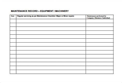 54+ Maintenance Schedule Template - Free Word, Excel, PDF Format Download