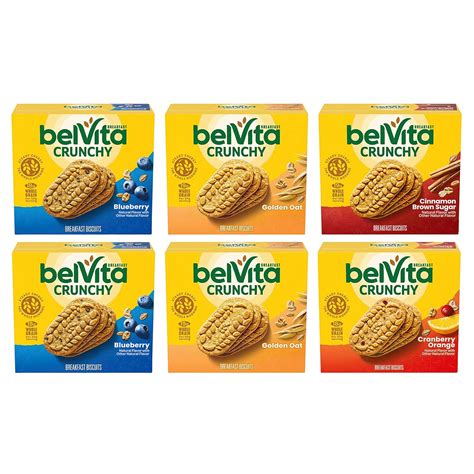 Amazon.com: belVita Breakfast Biscuits Variety Pack, 4 Flavors, 6 Boxes ...