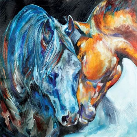 Aliexpress.com : Buy Wall Art 100% Handpainted Horse Lovers on Canvas ...