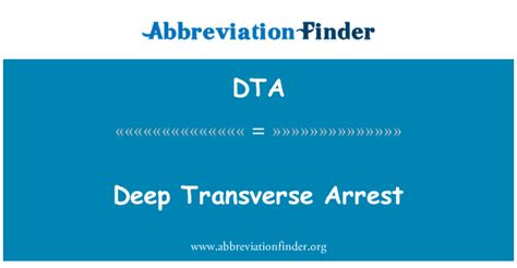 DTA Definición: Detención transverso profundo - Deep Transverse Arrest