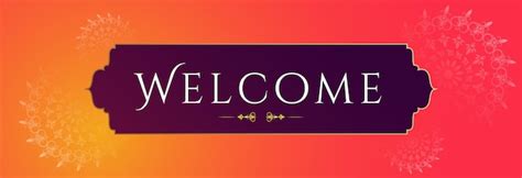 Premium Vector | Elegant welcome banner welcome sign