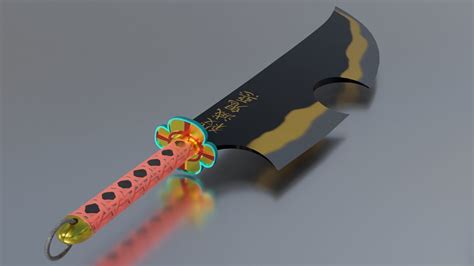 Tengen Uzui Dual Nichirin Blades Demon Slayer 3D model | CGTrader