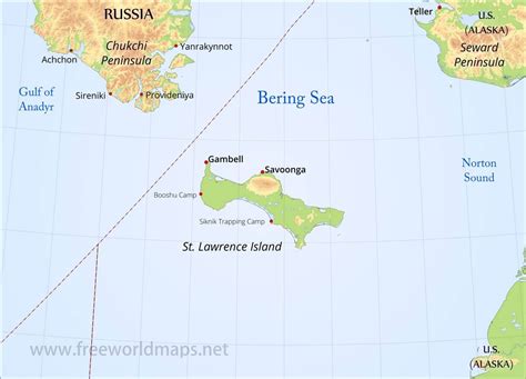 St. Lawrence Island map