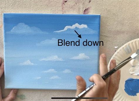 How To Paint Clouds - Simple Puffy Clouds - Step By Step Painting ...