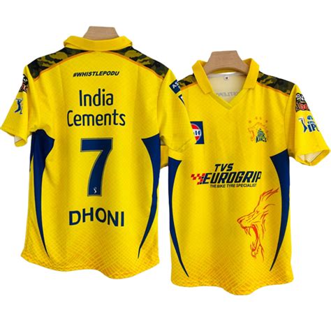 CSK Official Ms Dhoni Jersey 2023 | IPL jersey - Cyberried Store