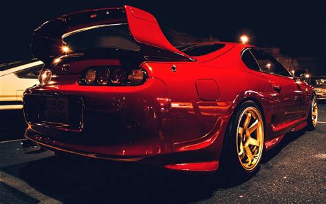 Modified Toyota Supra Mk4 Wallpaper Hd Wallpaper Red Sports Coupe ...