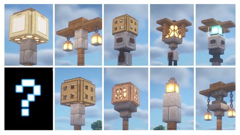 10 Lamp Post Designs To Improve Your Builds! (Minecraft 1.18) - YouTube