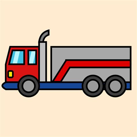 red color truck cartoon illustration design. designs for children's ...