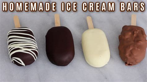 Homemade Ice Cream Bars Recipe | Mini Magnum Ice Cream Bars | Simple ...