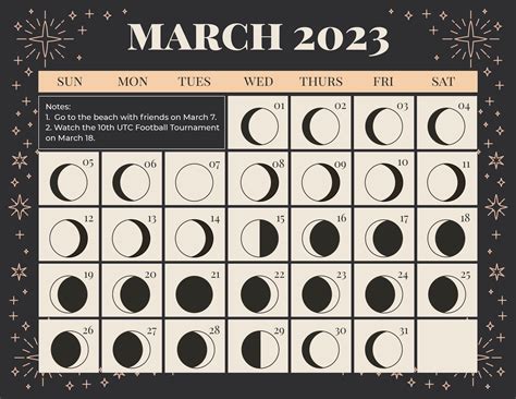 New Moon Calendar 2023 - Haley Keriann