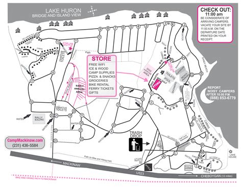 Campground Map - Mackinaw Mill Creek Camping