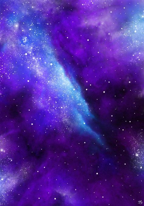 Violet Nebula Galaxy Painting