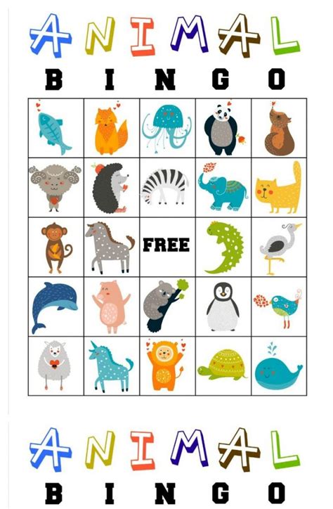 Free Printable Animal Bingo Cards For Toddlers And | Printable Bingo Cards