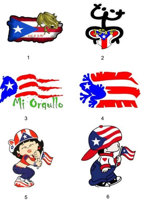 Puerto Rico Flag Vinyl Stickers-decals Choose 2 Stickers From - Etsy