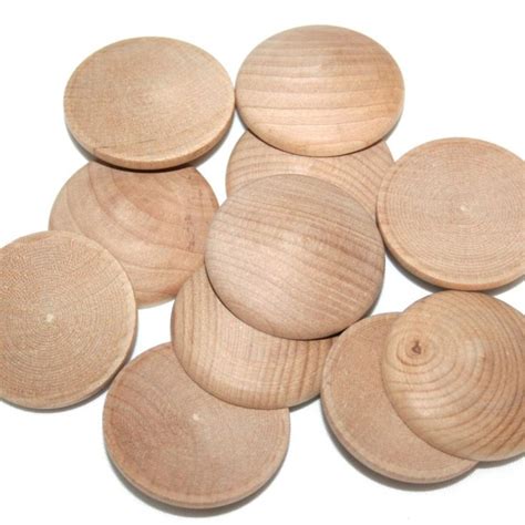 50- Various sized Wooden Round Domed Circles- Craft Wood Circles, Domed ...