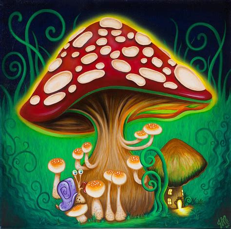 Mushroom Magic by Jennie MacMillan | Mushroom art, Trippy mushrooms ...