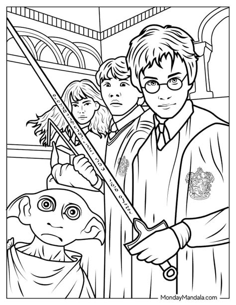 44 Harry Potter Coloring Pages (Free PDF Printables) | Harry potter ...