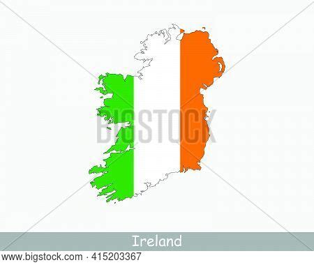 Ireland Map Flag. Map Vector & Photo (Free Trial) | Bigstock