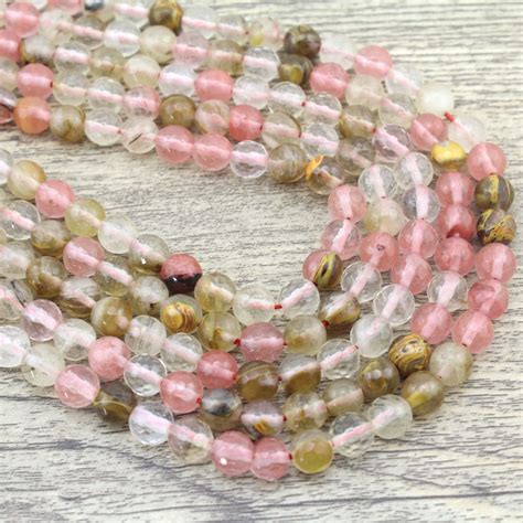 Beautiful Colorful Gemstone Beads,faceted Watermelon Stone Beads,round ...