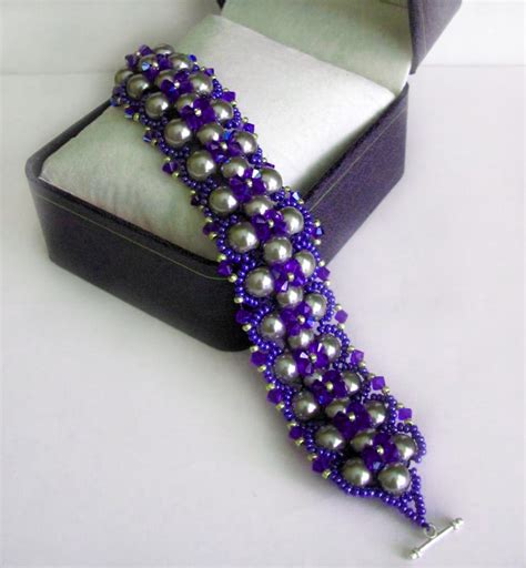 Free Seed Bead Bracelet Patterns, Spiral Peyote, Tilas, Royal Purple ...