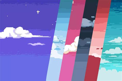 2D Pixel Art Background ( 10 Sky & Cloud ) #2 | 2D Environments | Unity ...