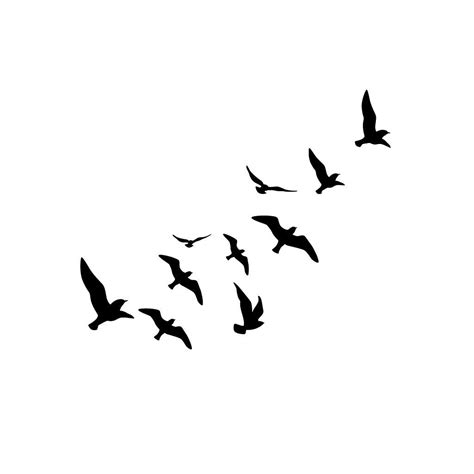 Flying Birds Tattoo | Flying bird tattoo, Bird silhouette tattoos, Bird ...