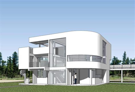 Sketchup 3D Architecture models- Saltzman House(Richard Meier) – CAD ...