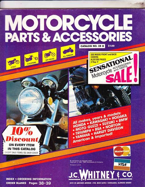 JC WHITNEY ---- MOTORCYCLE PARTS ---- 1983 CATALOG---28B | eBay