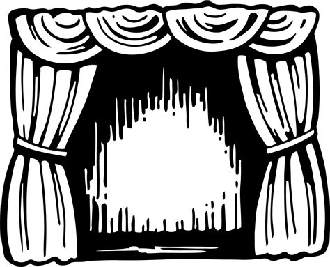 Theatre clipart black and white, Theatre black and white Transparent ...