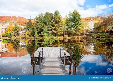 Fall Season in Mont-Tremblant, Canada Stock Image - Image of fall ...