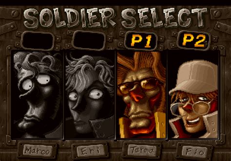 Metal Slug 3 Character selection. | Juego de pelea, Tarma metal slug ...